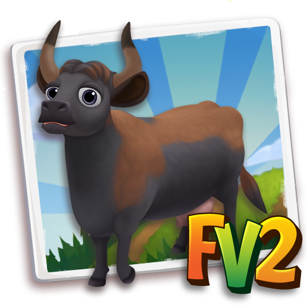 Cow Adult Camargue, , Tomé acabou de criar um(a) Vaca Camargue até crescer!, Tomé terminou de alimentar o(a) Vaca Camargue no FarmVille 2! Pegue uma mamadeirinha extra para alimentar seus filhotes!