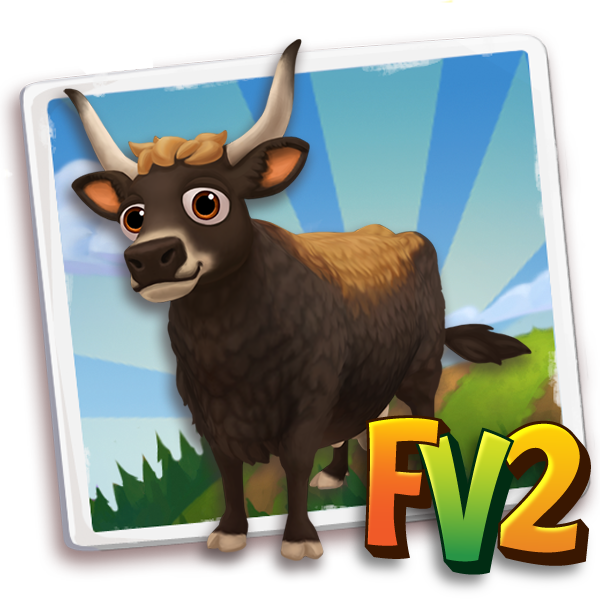 Cow Adult Heckblack B, , Bert just raised a Black Heck Cow to an adult!, Bert has finished feeding his Black Heck Cow in FarmVille 2! Grab an extra baby bottle to feed your own baby animals!